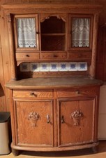 Antikes Küchenbuffet Buffet Küchenschrank Weichholz - ca. 1,95 m hoch