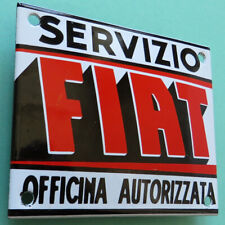 FIAT Servizio Tür- Emailschild Turin um 2015 MAKELLOS Fiat 500 Ghia 1100 Bertone