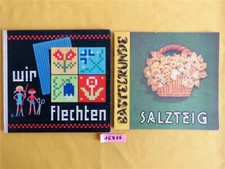 2 x Bastelbuch - Wir flechten Rudolf Arnold Verlag 1975 + Bastelrunde Salzteig 