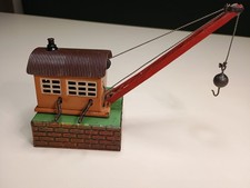 Märklin Kran Nr. 463 Drehkran mit Mauersockel Blech Spielzeug 1945-47 Eisenbahn