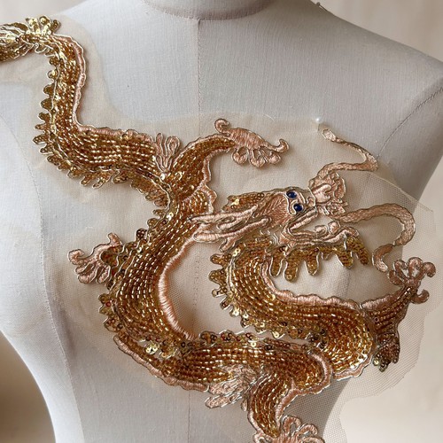 Drache perlen bestickt show - perlen,
