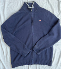 Napapijri Strickjacke Lammwollmischung Gr. XL Modell "Dain" Dunkelblau / Navy