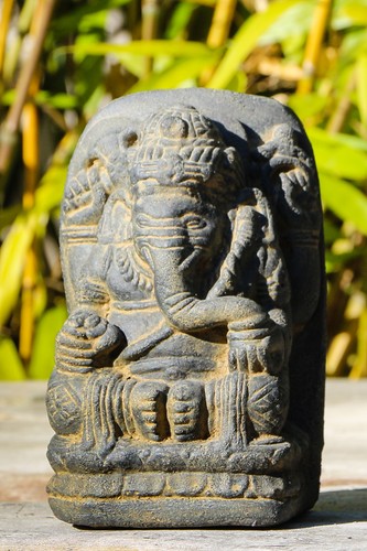 Ganesha lavastein skulptur - lavastein,