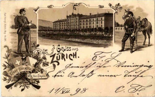 Gruss aus zürich litho - gruss,