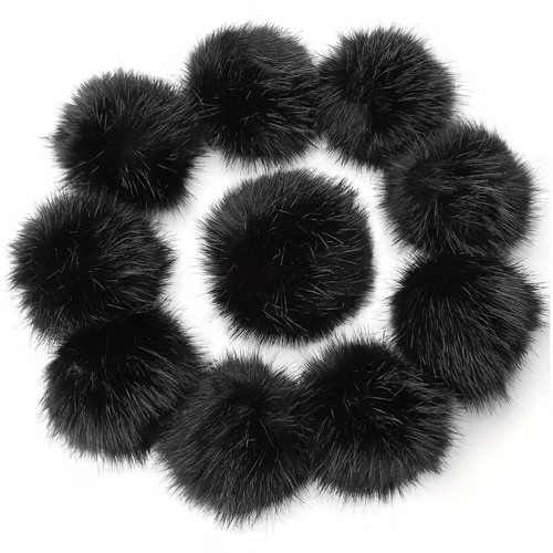 Kunstfell pompon flauschige - kunstfell,