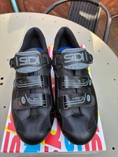 sidi rennradschuhe 45 schwarz Leder, Carbon Sohle 
