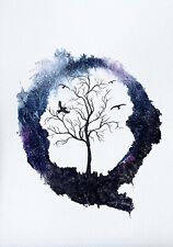 Silhouette Baum & Vogel Stift