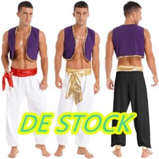 DE Herren Arabischer Prinz Kostüm Aladinhose Bloomers Und Weste Top Party