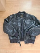 Alpha Lederjacke MA1 D-Tec L