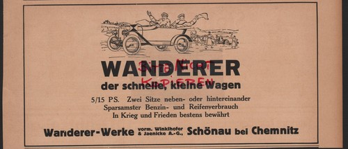 Schönau werbung 1918 - schÖnau,,