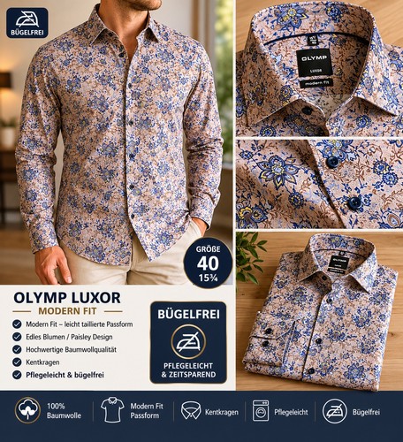 Olymp luxor modern fit hemd - fit,