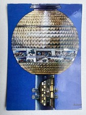 Ak Berlin Tv Tower Fernsehturm Restaurant Illustration Grafik Design DDR 1972