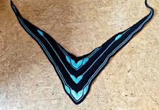  DREIECKSTUCH - WARMES FLACHES HANDGESTRICKTES SCHALTUCH, UMSCHLAGTUCH, UNIKAT 