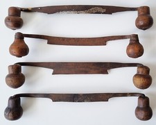 4 schöne, alte Zieheisen / Zugmesser / Schälmesser aus Schmiedeeisen um 1910