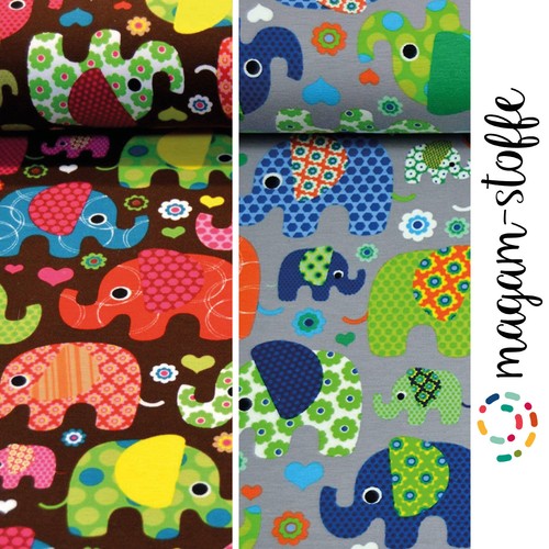 Magam stoffe bunte - magam-stoffe, elefanten"