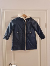 Zara Regenjacke Jacke Fell 116 marine blau gefüttert 