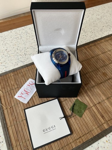 Gucci blaue armbanduhr - gucci, mit
