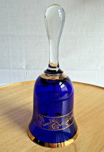Bohemia glas glocke kobaltblau - glas,