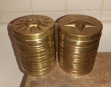 2 Schöne Alte Messing Dose