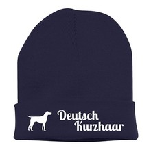 Beanie Strickmütze Mütze Stickmotiv DEUTSCH KURZHAAR Hunde Siviwonder