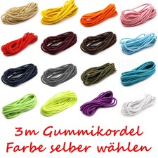Rundgummi 3m Gummikordel rund Ø3 mm Hutgummi Gummiband Gummi Gummilitze