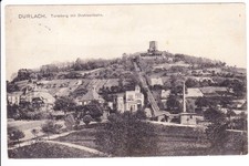 (825) Karlsruhe Durlach: Turmberg, Drahtseilbahn, Standseilbahn; 1908