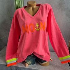 Zwillingsherz Sweatshirt Pullover Damen Neon Pink Moin S bis XXL (1 205)