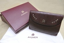 AIGNER Geldbörse KARTENETUI Leder ELEGANT Portmonee DAMENBÖRSE Exklusiv TOP 4169