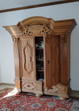 Mid Century Eiche massiv Geschirrschrank Wäscheschrank "Holsteiner Prachtschrank