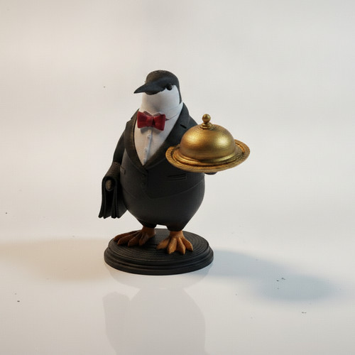 Figur pinguin waiter - at, fancy