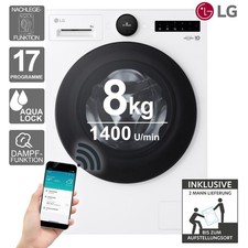 LG F4WX808YC Waschmaschine 8 kg ThinQ® App TurboWash® Steam Vollwasserschutz 2ML
