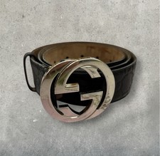 Gucci Gürtel Schwarz Größe 90 Silberne Schnalle