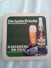 Karlsberg Ur-Pils Die herbe Frische Brauerei Bierdeckel Bier Dichterwettbewerb