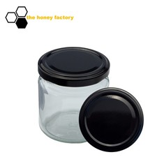 96 x HONIGGLAS Twist Off 250G im KARTON inkl. Metalldeckel SCHWARZ