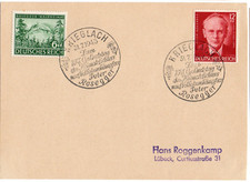 PK Sonderstempel Heimatdichter Peter Rosegger Krieglach 31.7.43 nach Lübeck