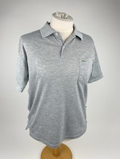 Lacoste Polo-Shirt grau T-Shirt mit Kragen Größe ca. 5 (ca. M) Vintage