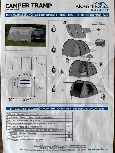Zelt camper tramp - tramp, (skandika)