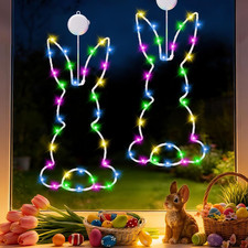 2 Stück Osterdeko Led Fenster