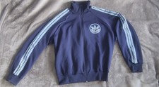 VINTAGE Adidas Trainingsanzug Oberteil Jacke 80er 70er Trefoil Made in West G...