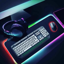 Große RGB Bunte LED Beleuchtung Gaming Matte Spiele Mouse Pad für PC 80X30CM DHL