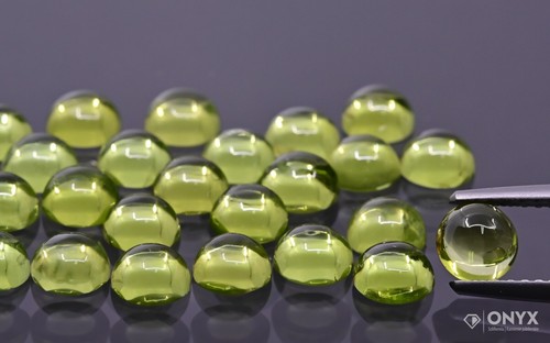 Peridot cabochon rund mm - peridot-cabochon,