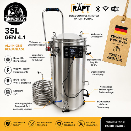 Kegland brewzilla 35l gen 1 - brewzilla, 4.1