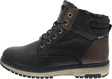 Tom Tailor Herren Schnürstiefel TEX schwarz