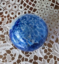 Glaskugel  .blau  Mundgeblasen . ca  8 cm
