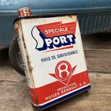 Huile Renault Sport Öldose 50er Jahre Deko Vespa Scooter Garage ? 4 Cv Floride 