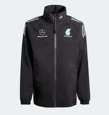 Original Mercedes-Benz AMG F1 2025 Petronas Regenjacke Jacke Team schwarz