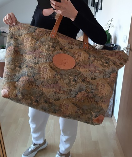 Rula xxxl leder - canvas, edel