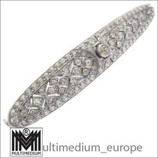 Art Deco Strass  Chrom Brosche diamond paste brooch