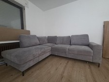 Ecksofa L-Form Grau mit