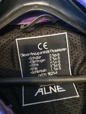 Motorrad Kleidung Einteiler Damen Größe 42 Schwarz Lila Leder Biker Leder